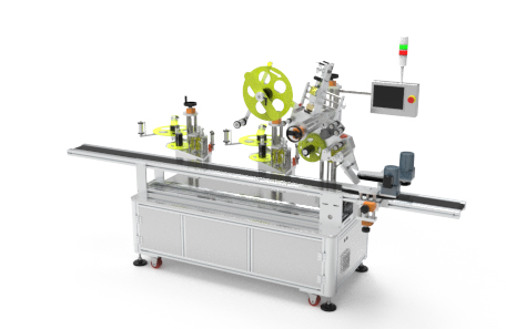 瓶子頂部及側面不干膠貼標機